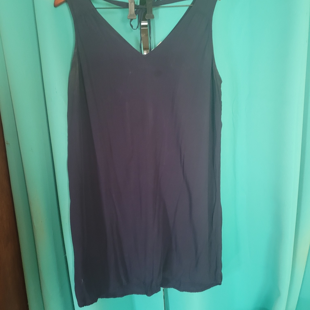 GAP Navy Mini Dress Size L 100% Rayon 40" W 34" L